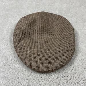 Kent Hat Newsboy Fitted Large Brown Wool Tweed Made in Italy VTG Retro